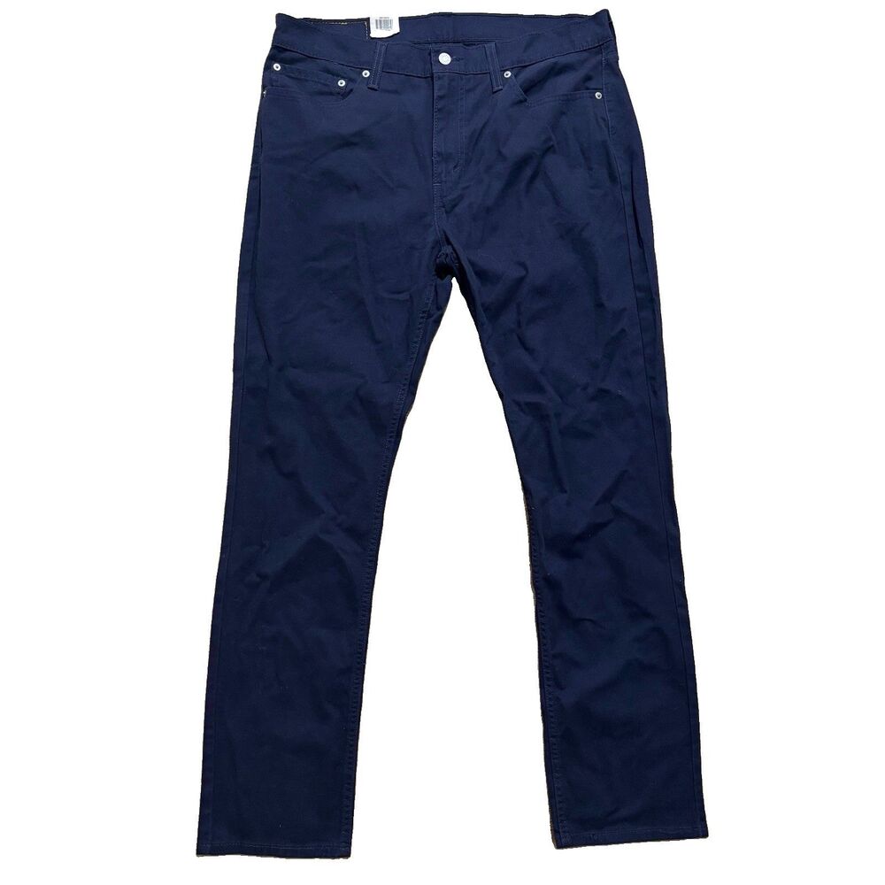 Levi's 511 Slim Pants Mens 36x32 Navy Blue Slim Straight Leg Stretch NWT